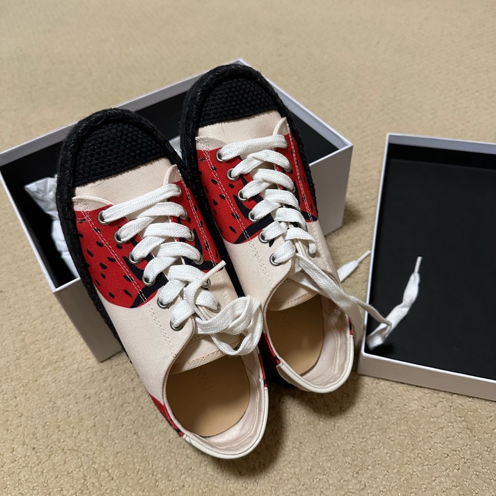 JW Anderson strawberry print sneakers size 7 😊cute